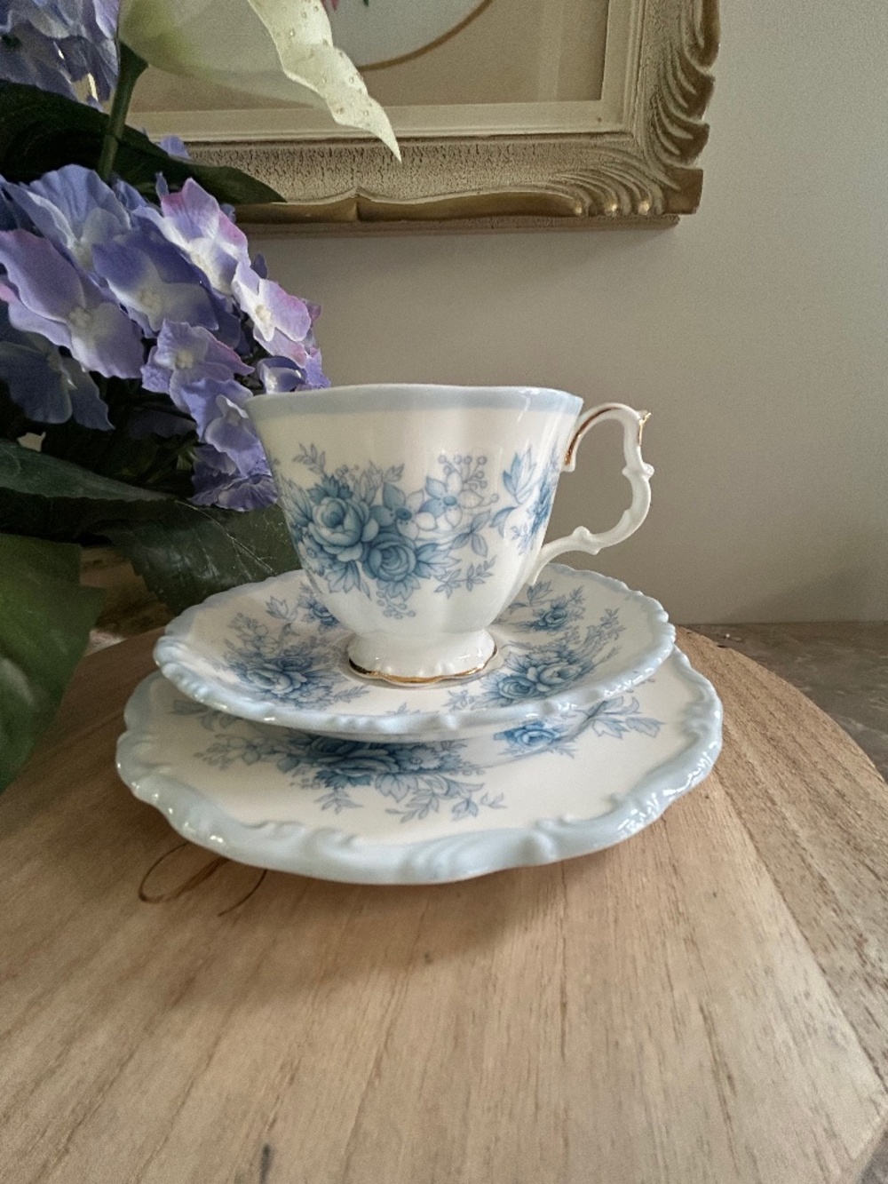 Beautiful Vintage Royal Albert 3 Pc Set 'Tiffany'